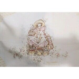 Vintage Holly Hobbie 3 Piece Sheet set JCPenney American Greetings Muslin